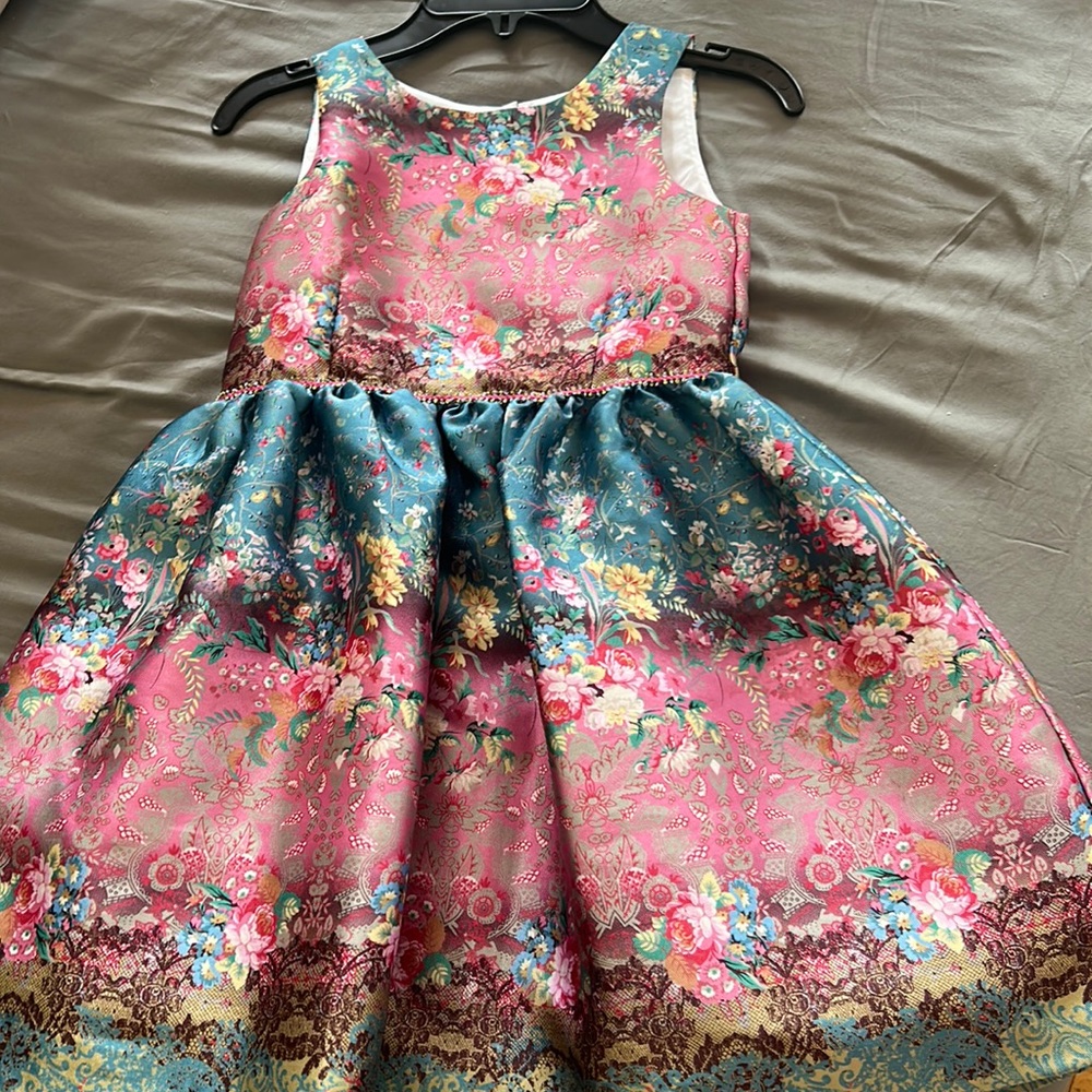 Silk floral party dress